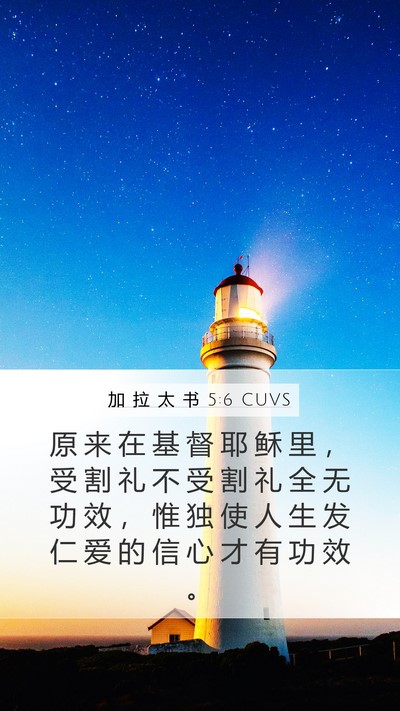加 拉 太 书 5:6 CUVS Bible Verse Image