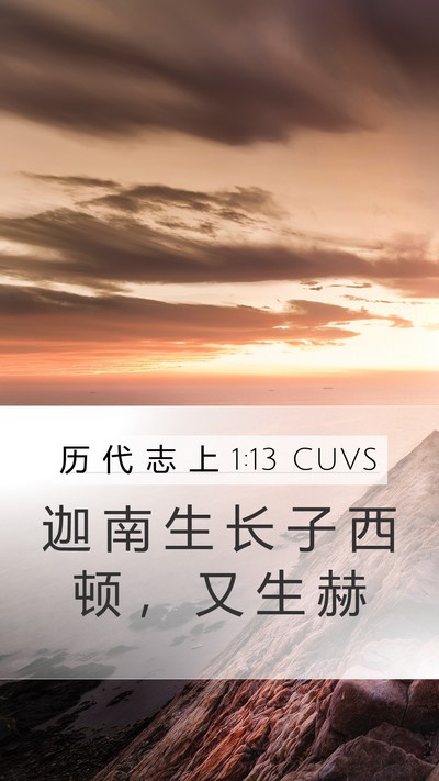 历 代 志 上 1:13 CUVS Bible Verse Image