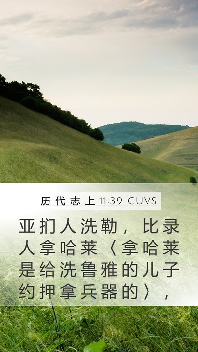 历 代 志 上 11:39 CUVS Bible Verse Image