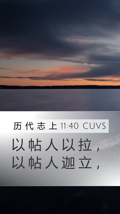 历 代 志 上 11:40 CUVS Bible Verse Image