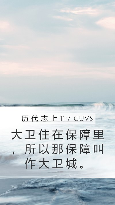 历 代 志 上 11:7 CUVS Bible Verse Image