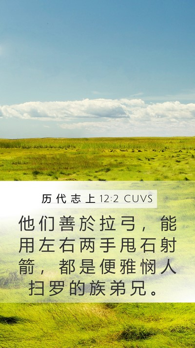历 代 志 上 12:2 CUVS Bible Verse Image