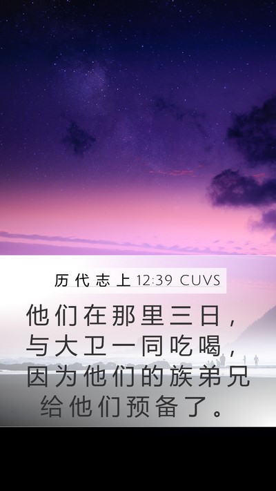 历 代 志 上 12:39 CUVS Bible Verse Image