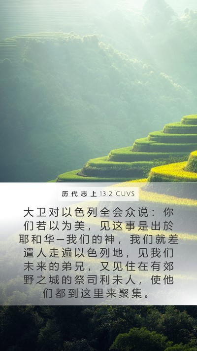 历 代 志 上 13:2 CUVS Bible Verse Image