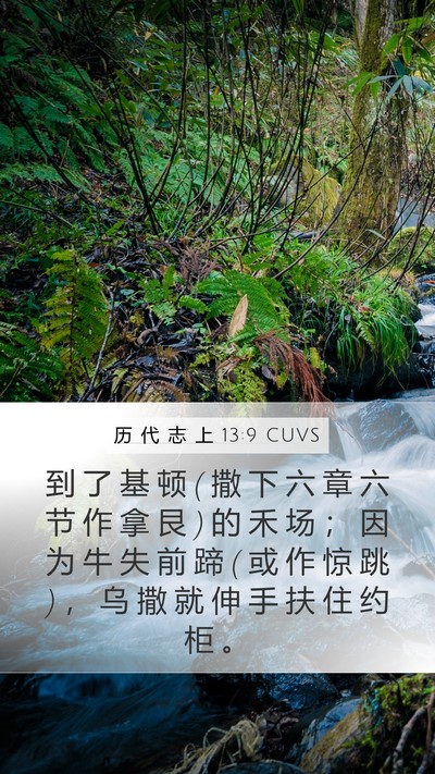 历 代 志 上 13:9 CUVS Bible Verse Image
