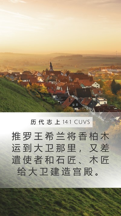 历 代 志 上 14:1 CUVS Bible Verse Image
