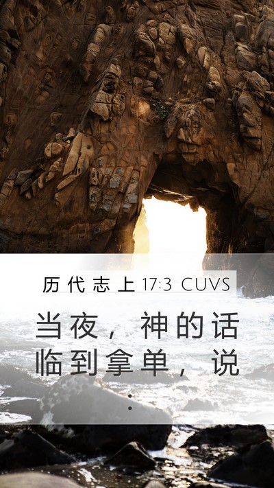 历 代 志 上 17:3 CUVS Bible Verse Image