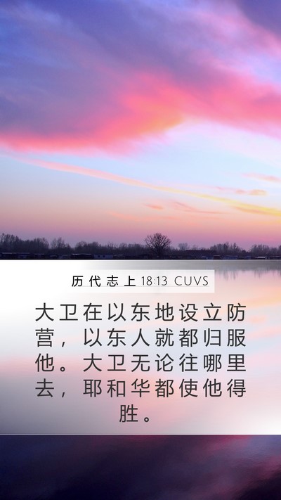 历 代 志 上 18:13 CUVS Bible Verse Image
