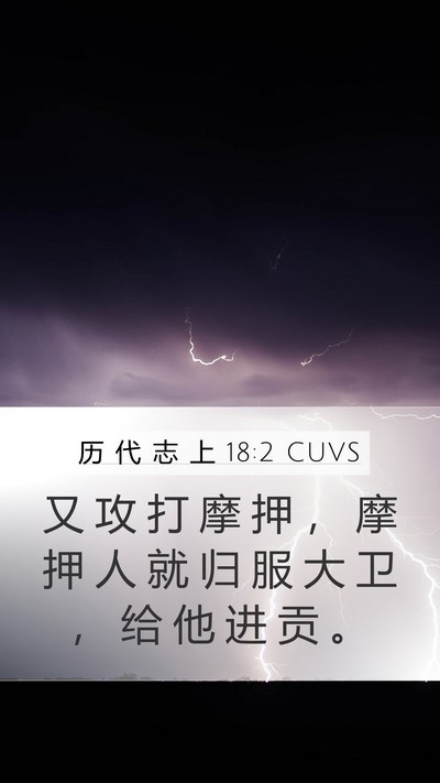 历 代 志 上 18:2 CUVS Bible Verse Image