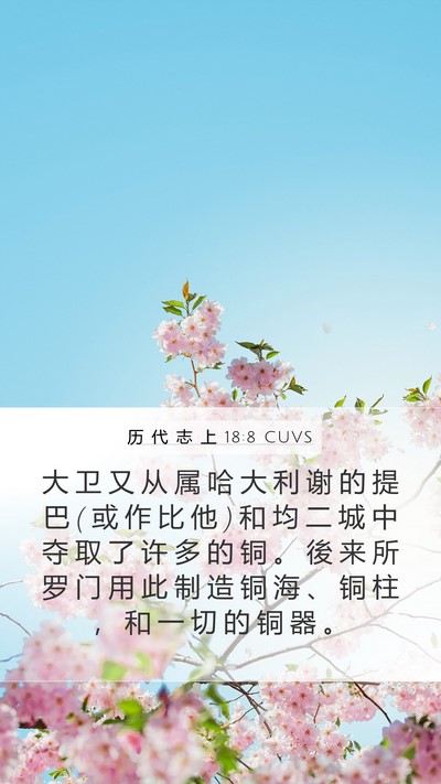 历 代 志 上 18:8 CUVS Bible Verse Image