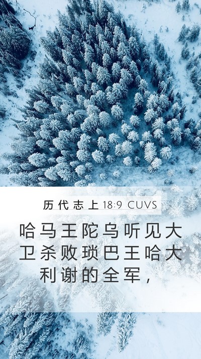 历 代 志 上 18:9 CUVS Bible Verse Image