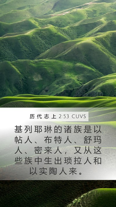 历 代 志 上 2:53 CUVS Bible Verse Image