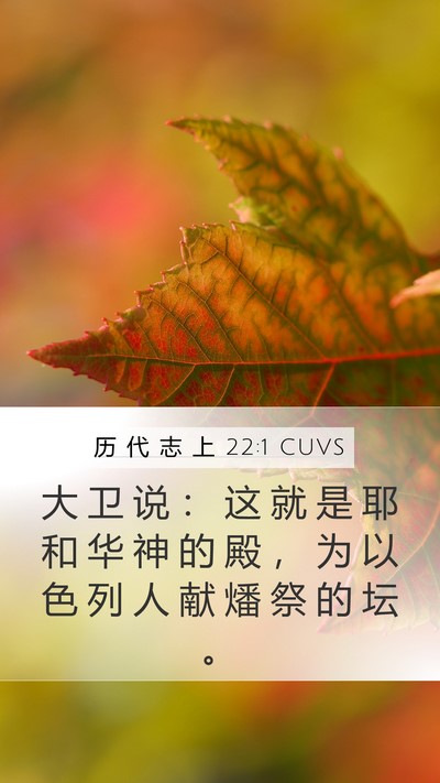 历 代 志 上 22:1 CUVS Bible Verse Image