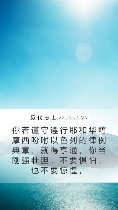 历 代 志 上 22:13 CUVS Bible Verse Image