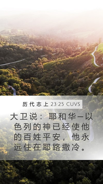 历 代 志 上 23:25 CUVS Bible Verse Image