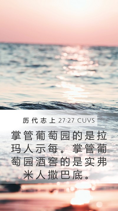 历 代 志 上 27:27 CUVS Bible Verse Image