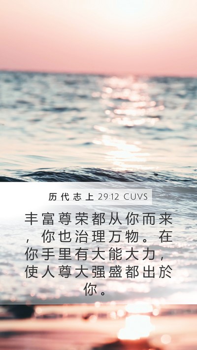 历 代 志 上 29:12 CUVS Bible Verse Image