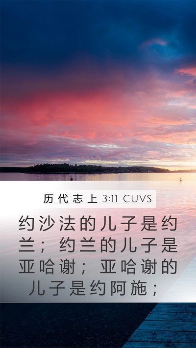 历 代 志 上 3:11 CUVS Bible Verse Image