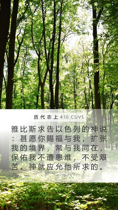 历 代 志 上 4:10 CUVS Bible Verse Image