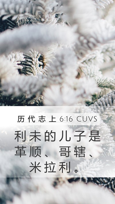 历 代 志 上 6:16 CUVS Bible Verse Image