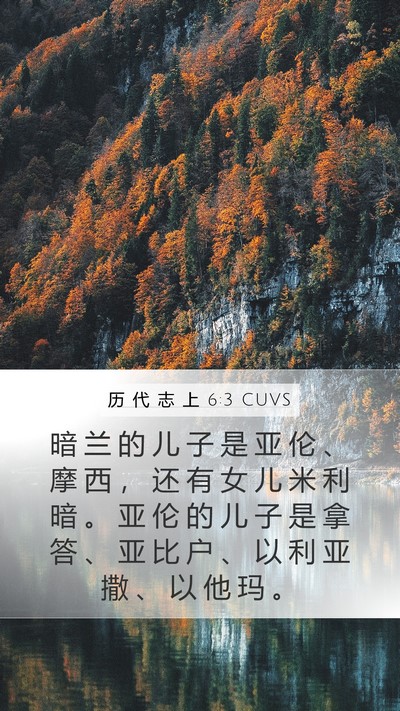 历 代 志 上 6:3 CUVS Bible Verse Image