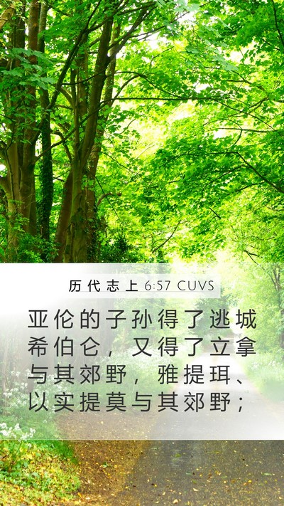历 代 志 上 6:57 CUVS Bible Verse Image