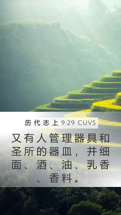 历 代 志 上 9:29 CUVS Bible Verse Image