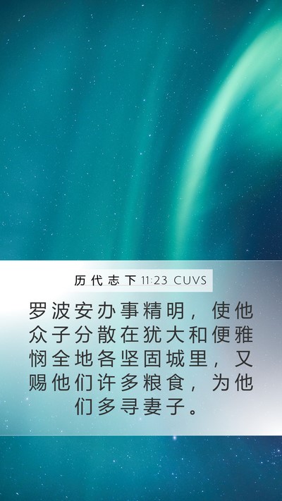 历 代 志 下 11:23 CUVS Bible Verse Image
