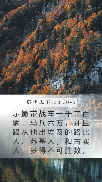 历 代 志 下 12:3 CUVS Bible Verse Image