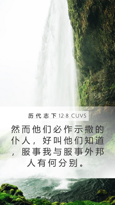 历 代 志 下 12:8 CUVS Bible Verse Image