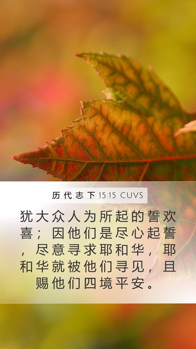 历 代 志 下 15:15 CUVS Bible Verse Image
