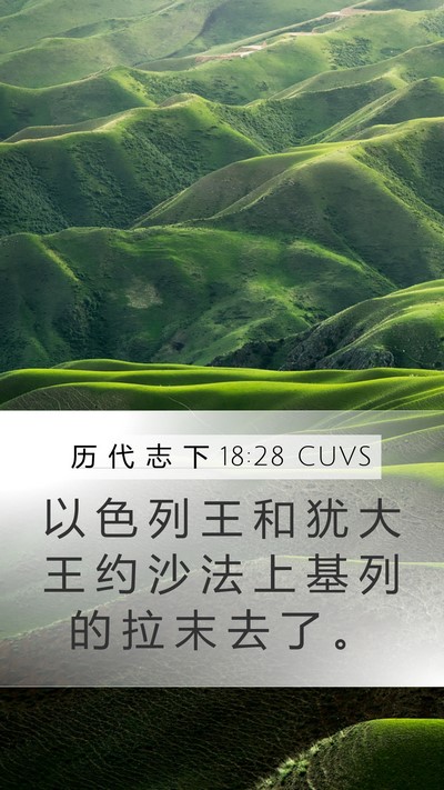 历 代 志 下 18:28 CUVS Bible Verse Image