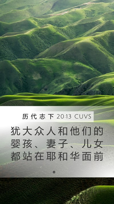 历 代 志 下 20:13 CUVS Bible Verse Image