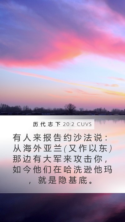 历 代 志 下 20:2 CUVS Bible Verse Image