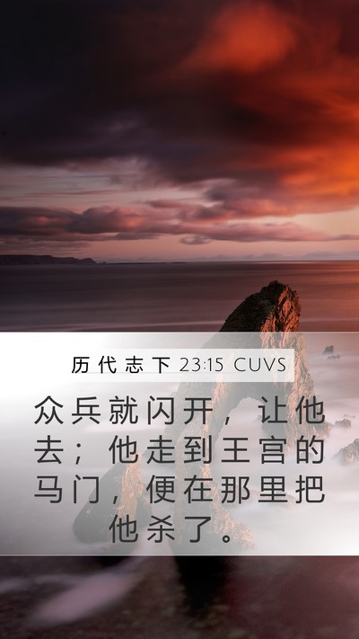历 代 志 下 23:15 CUVS Bible Verse Image