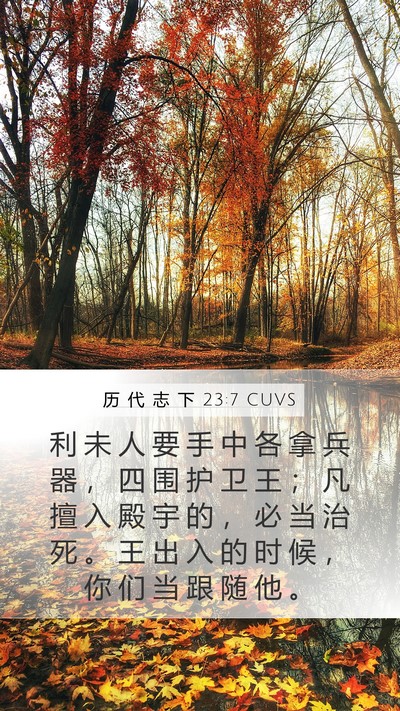 历 代 志 下 23:7 CUVS Bible Verse Image