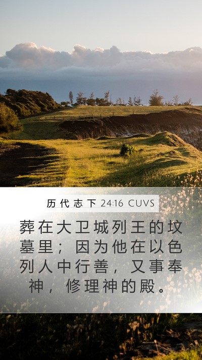 历 代 志 下 24:16 CUVS Bible Verse Image