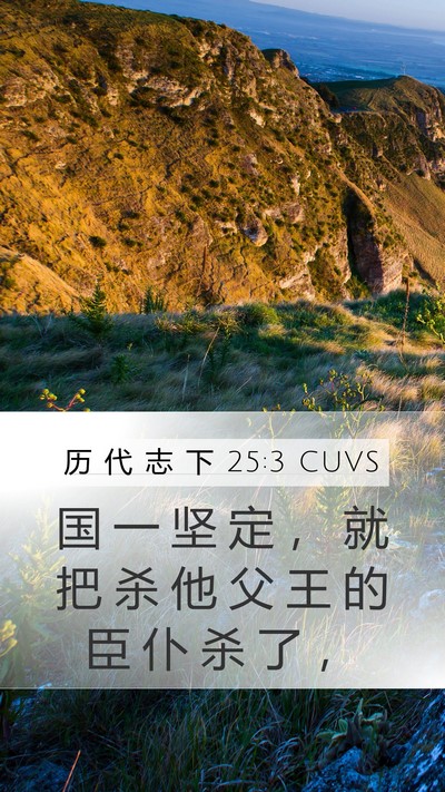 历 代 志 下 25:3 CUVS Bible Verse Image