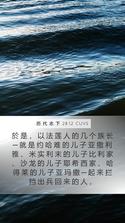 历 代 志 下 28:12 CUVS Bible Verse Image