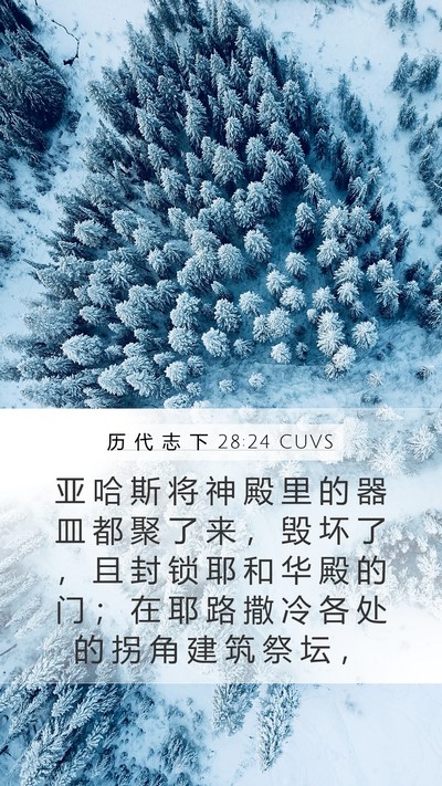 历 代 志 下 28:24 CUVS Bible Verse Image