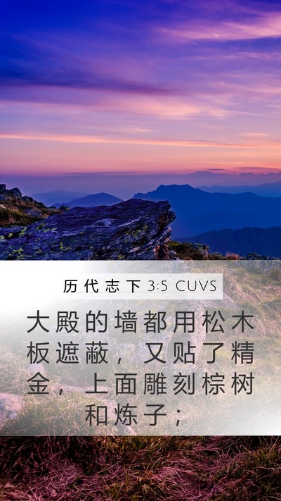 历 代 志 下 3:5 CUVS Bible Verse Image