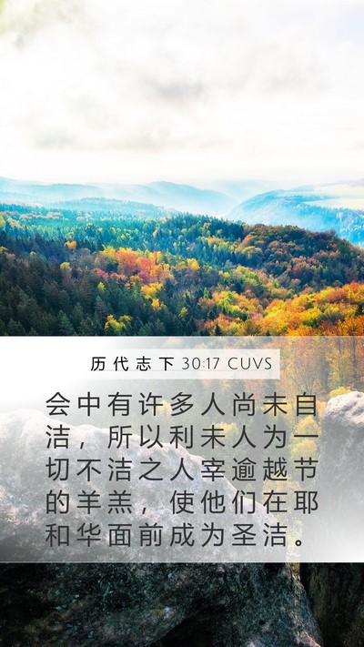 历 代 志 下 30:17 CUVS Bible Verse Image