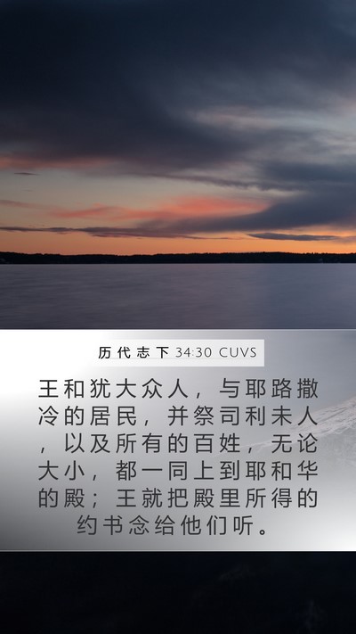 历 代 志 下 34:30 CUVS Bible Verse Image