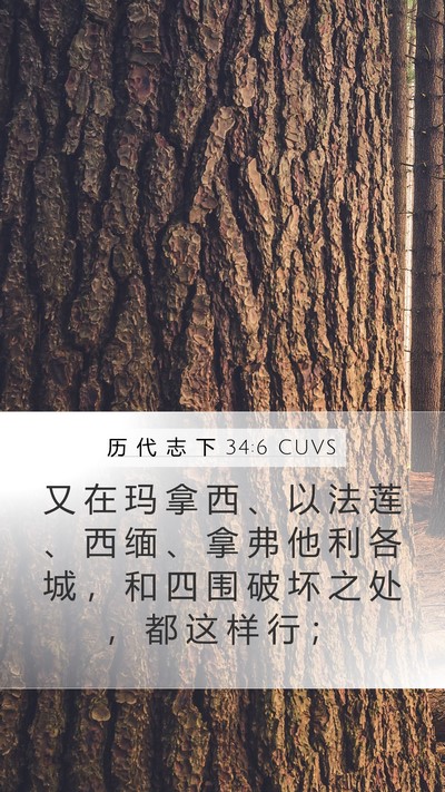 历 代 志 下 34:6 CUVS Bible Verse Image