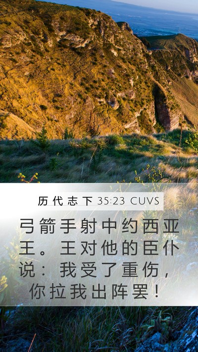 历 代 志 下 35:23 CUVS Bible Verse Image
