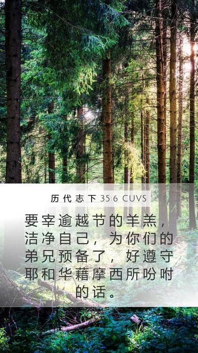 历 代 志 下 35:6 CUVS Bible Verse Image