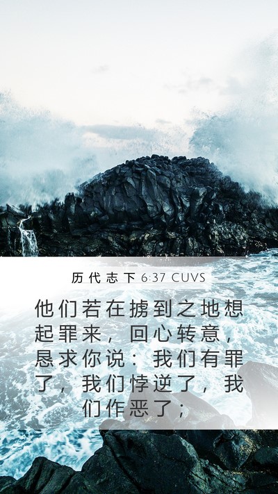 历 代 志 下 6:37 CUVS Bible Verse Image