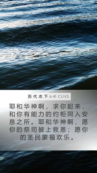 历 代 志 下 6:41 CUVS Bible Verse Image