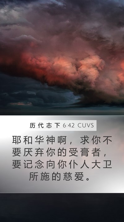 历 代 志 下 6:42 CUVS Bible Verse Image