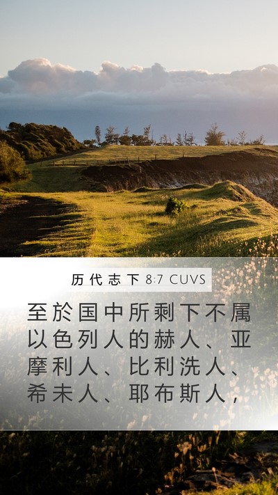 历 代 志 下 8:7 CUVS Bible Verse Image